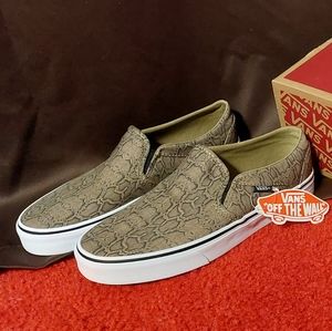 Snake Kelp Vans Slip Ons
